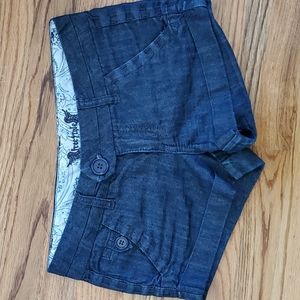 Blue Fabric Shorts